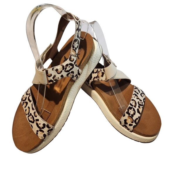 NWOB OTBT SIERRA LEOPARD PRINT CALF HAIR SANDSLS SZ 8.5 - Picture 14 of 15